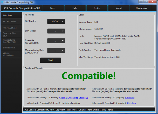 PS3 Console Compatibility GUI v4.0